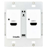 Intelix AS-2H-WP-W Dual HDMI Auto-Switching Wall Plate with HDBaseT Output