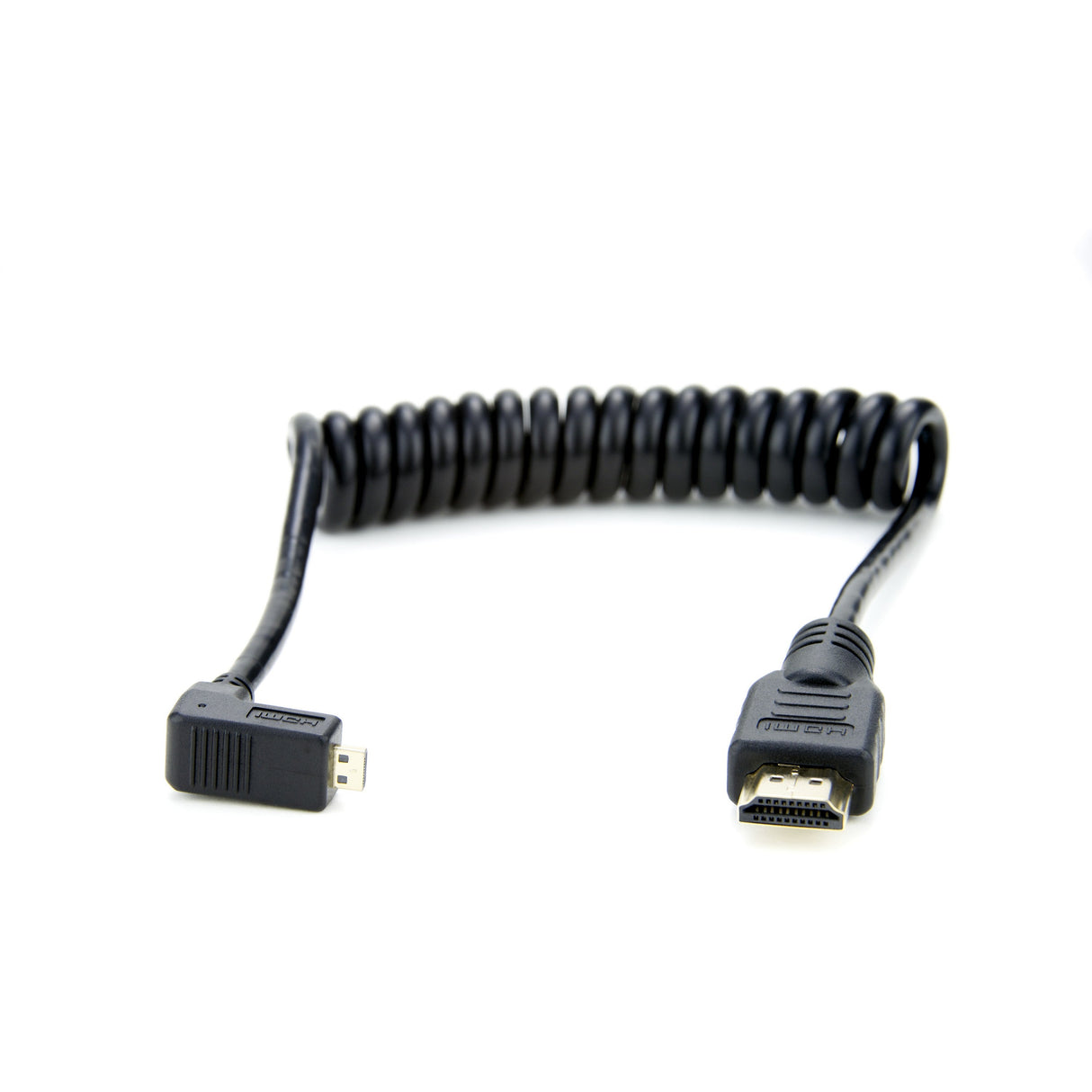 Atomos 30cm Coiled Right-Angle MICRO to FULL HDMI Cable