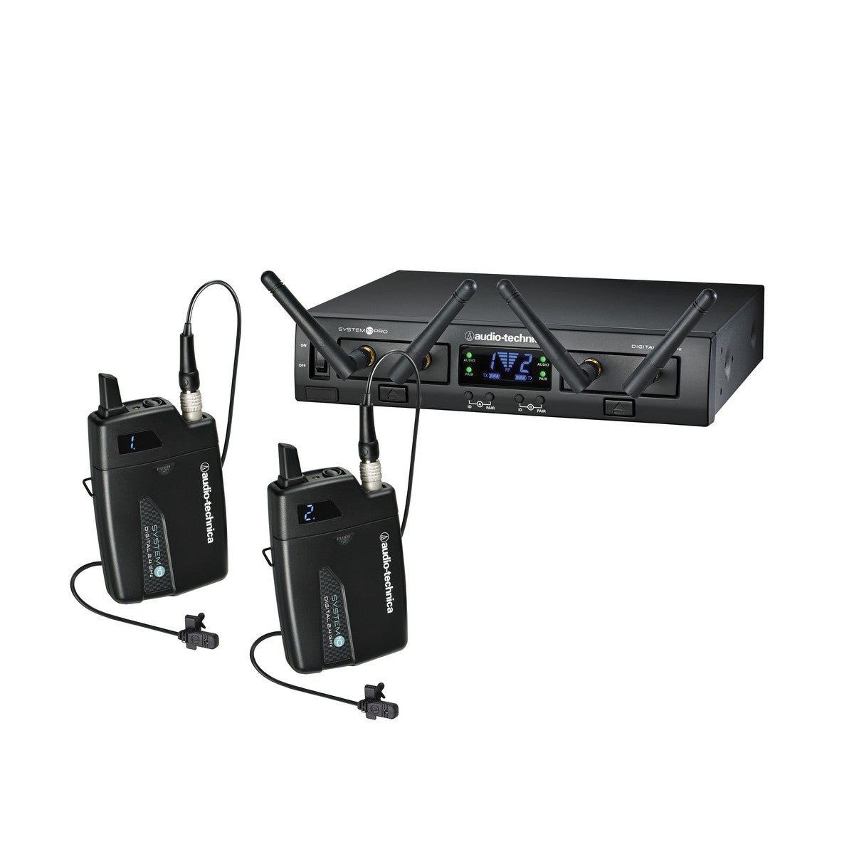 Audio-Technica ATW-1311/L | Dual Channel Lavalier Microphone Rack Mount Wireless System