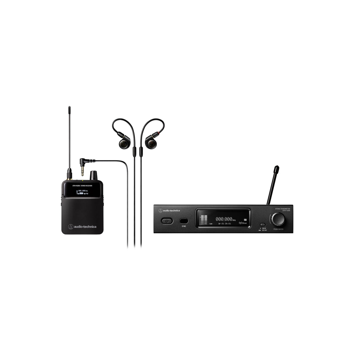 Audio-Technica ATW-3255 3000 Series Wireless In-Ear Monitor System, DF2 470-608 MHz