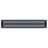 Lowell AVPB-2 2U Aluminum Vent Panel with Flange