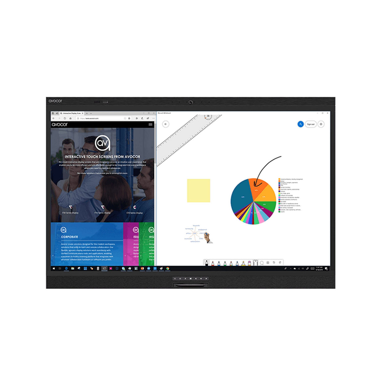 Avocor W6555 65 Inch Interactive 4K Windows Collaboration Display