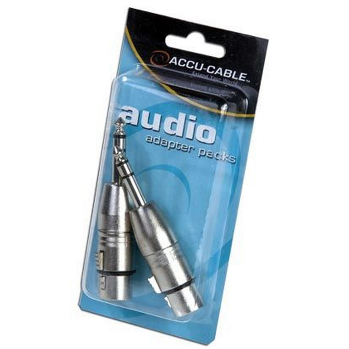 Accu Cable AXLRC3PMQF Female 3-Pin XLR to Male 1/4-Inch Adapter