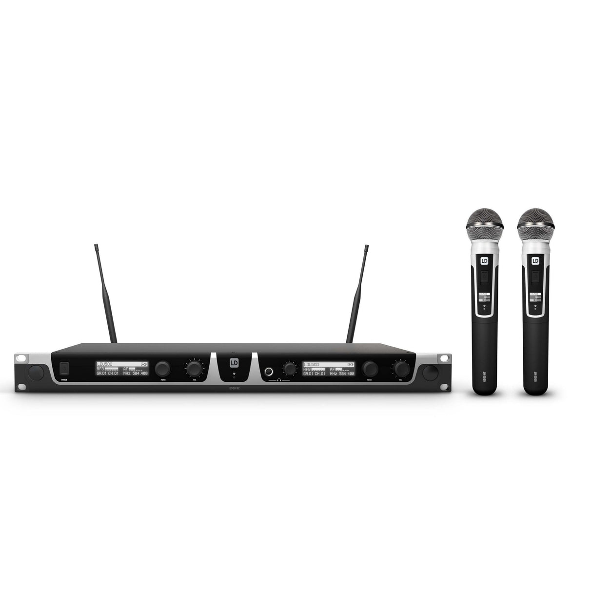 LD Systems U505 HHD 2 Dual Dynamic Wireless Microphone System, 584-608 MHz