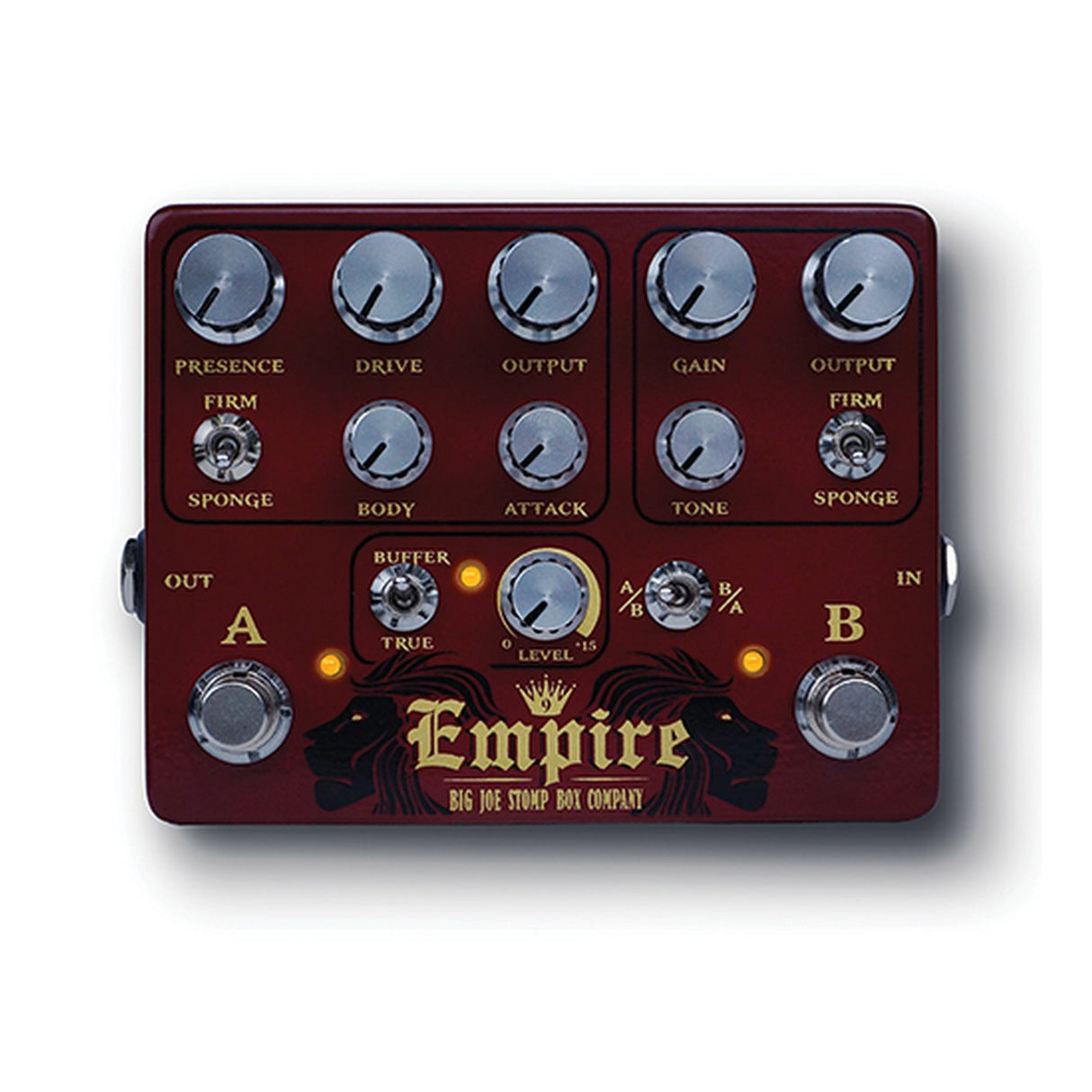 Big Joe Stomp Box Company Empire B-502 | Big Joe Series Dual Pre Amp Overdrive Guitar Pedal
