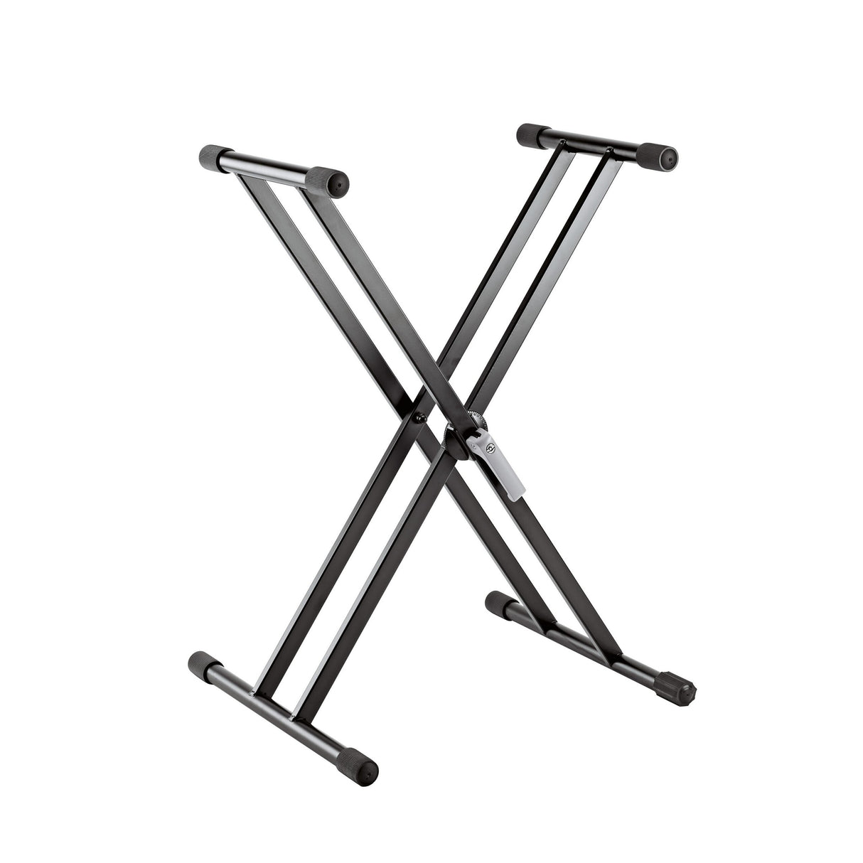 K&M 18997 Aluminum X Keyboard Stand, Black