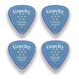 Gravity Picks GCLS2PM-4pk Classic Picks Polished Standard Size 2mm Blue 4-Pack - accessories