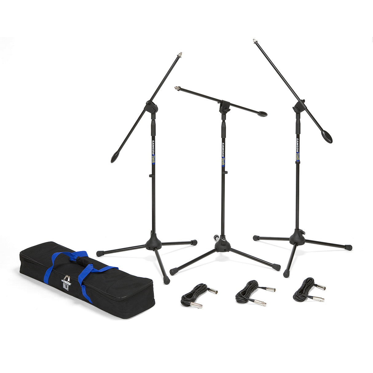 Samson BL3VP | Boom Stand and 18 Feet Cable 3 Pack