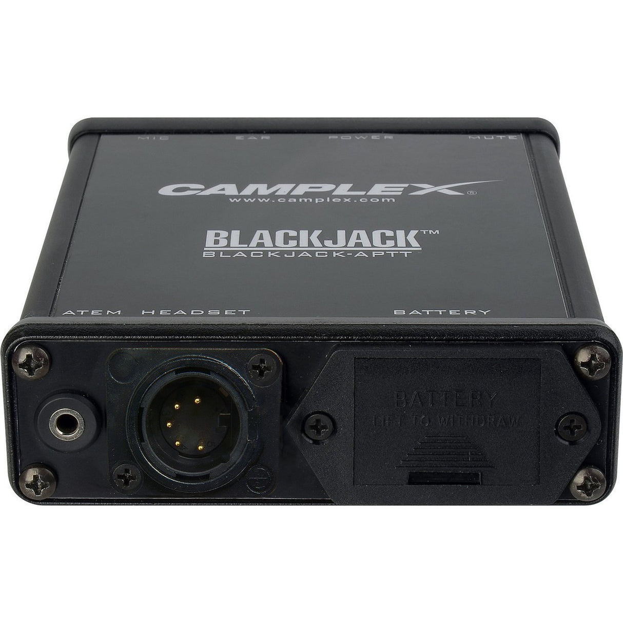 Camplex BLACKJACK-APTT4 Push to Talk Headset Active Adapter for Blackmagic ATEM Camera Converter 5 Pin XLR Male