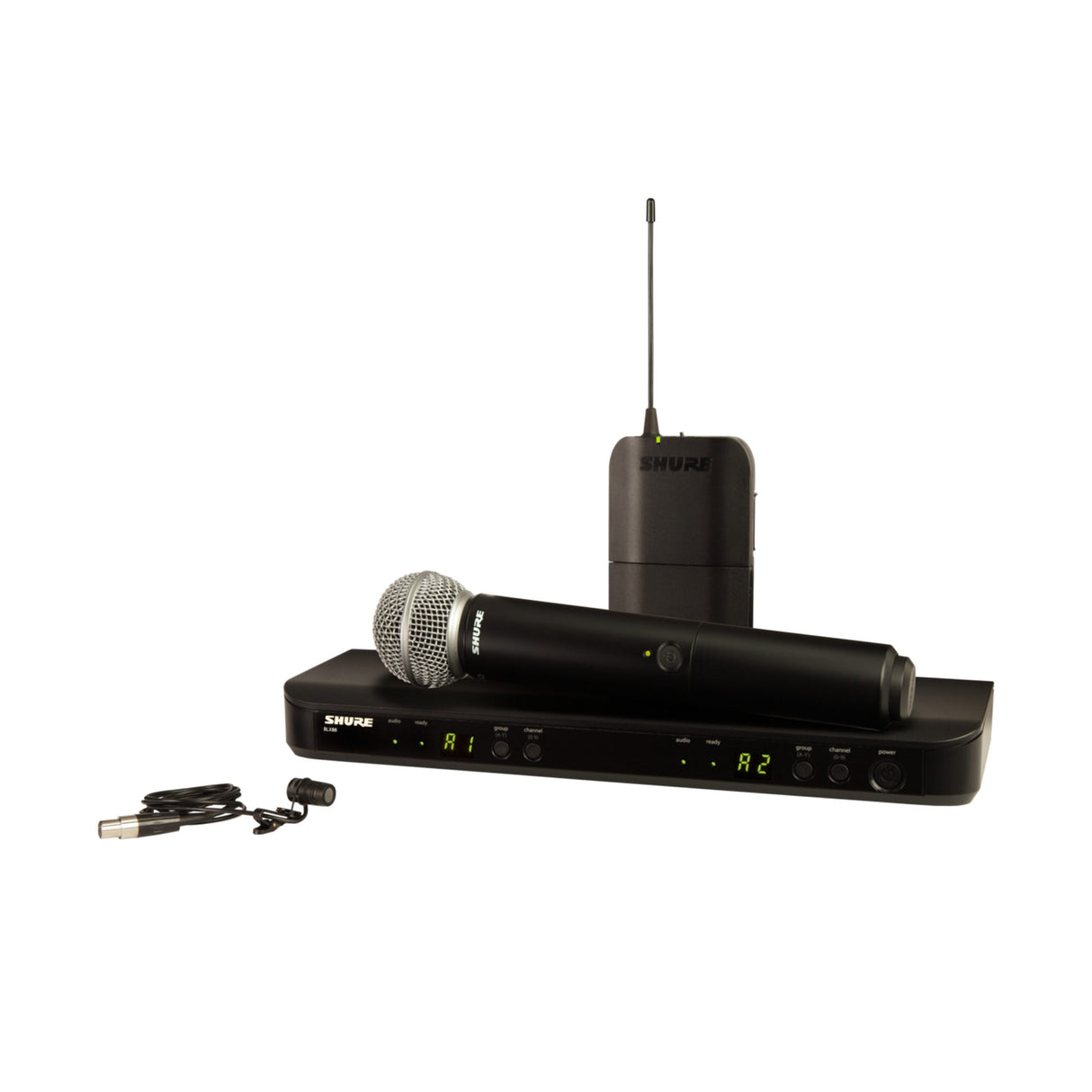 Shure BLX1288/W85 Wireless Handheld and Lavalier Combo System