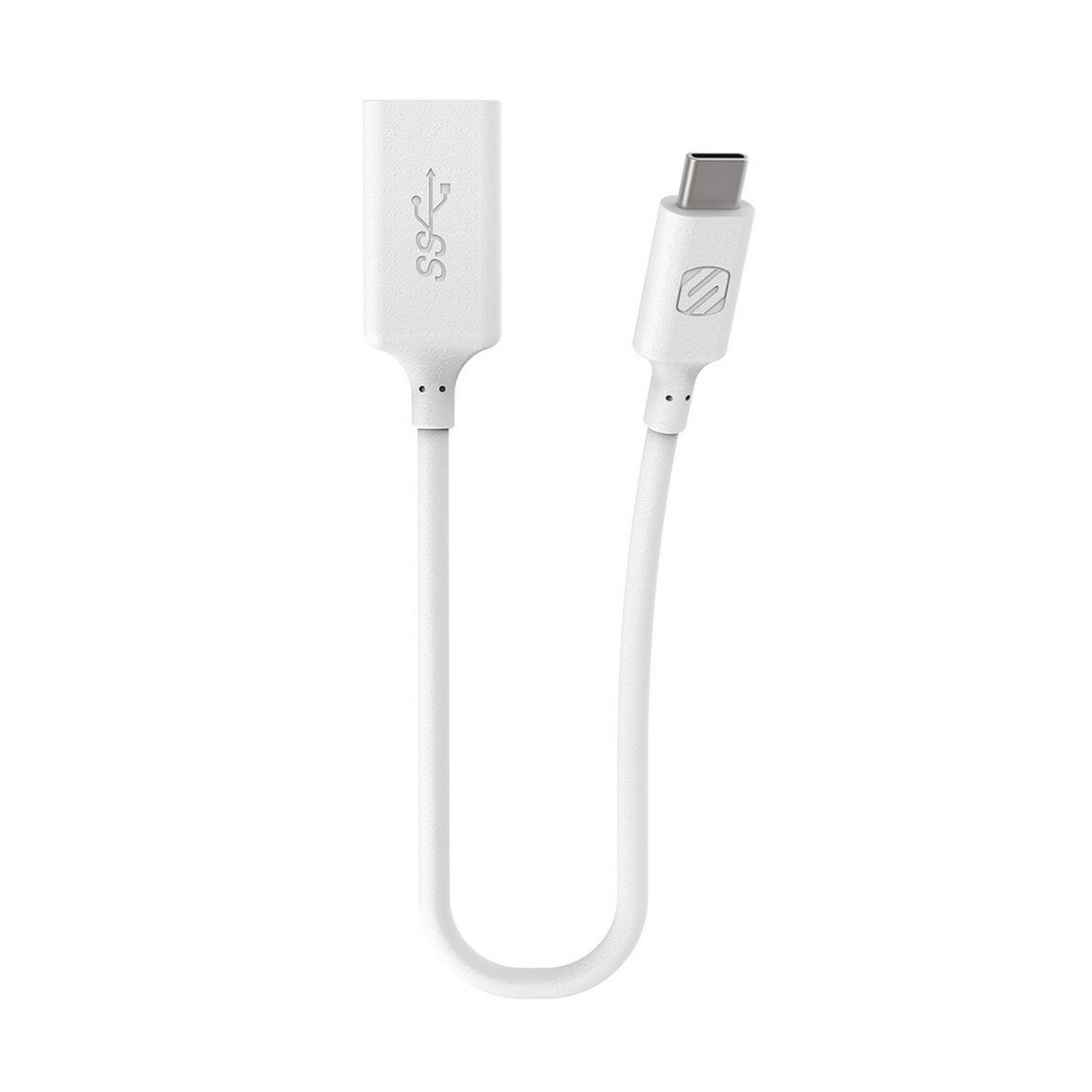 Scosche CAF3GIDWT | StrikeLine USB-C to USB-A Charge and Sync Cable Adapter White