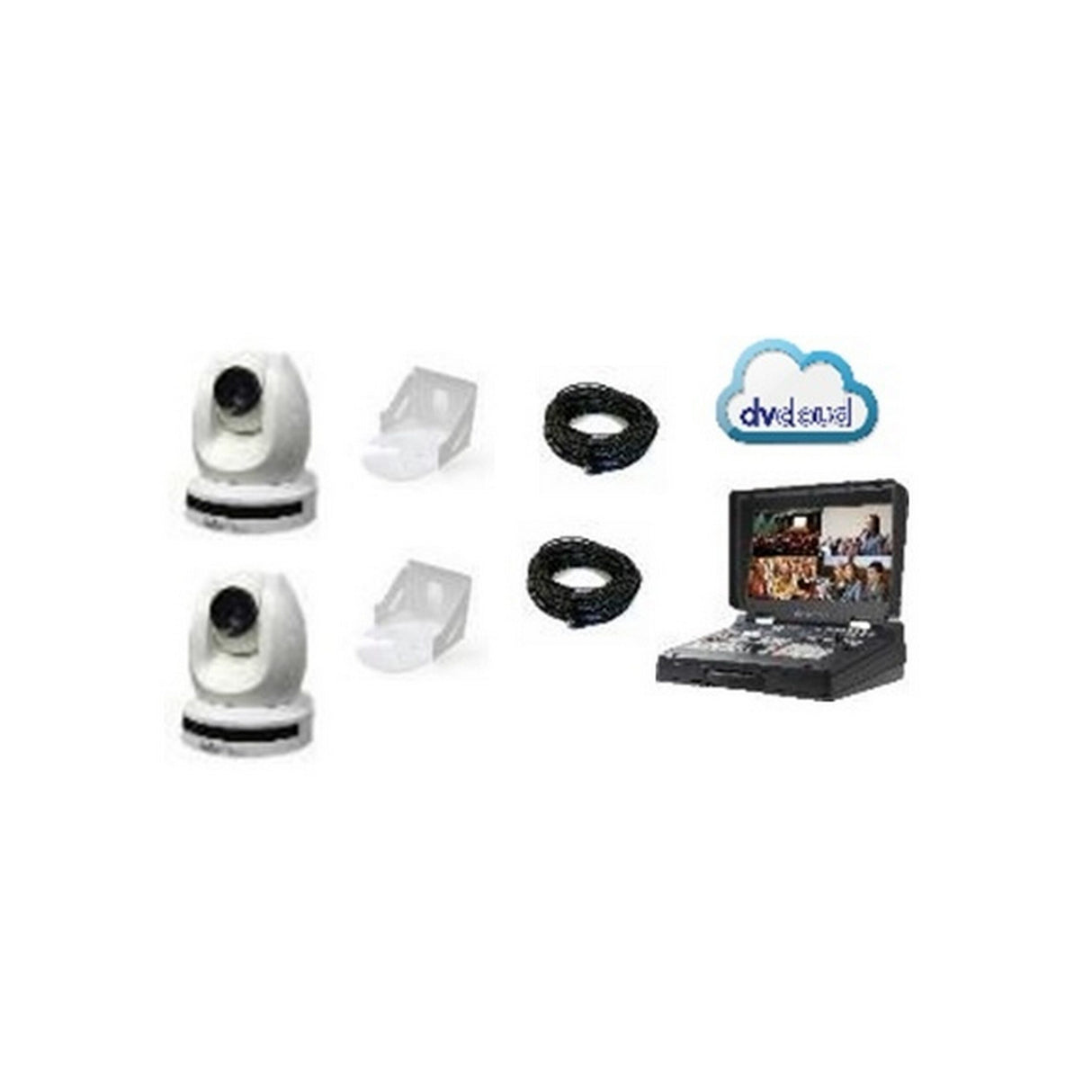 Datavideo CAM-CLOUD SRT PACKAGE C1W PTC-150TWL Camera Streaming Kit with 12 Month dvCloud Essentials Subscription