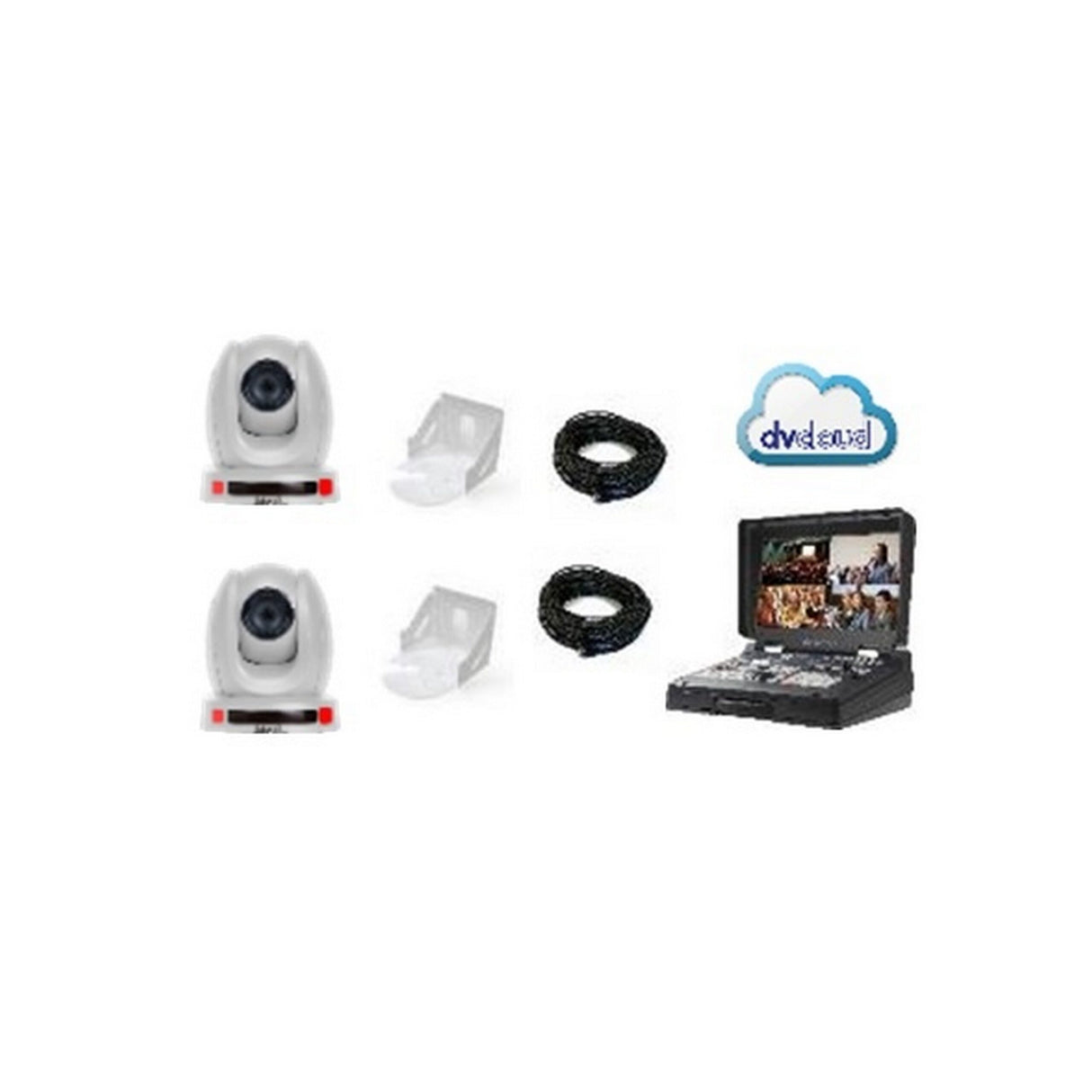 Datavideo CAM-CLOUD SRT PACKAGE CW PTC-140TW Camera Streaming Kit with 12 Month dvCloud Essentials Subscription