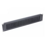 Lowell CBP-2 2U Cable Management Panel with Brush Strip Tray