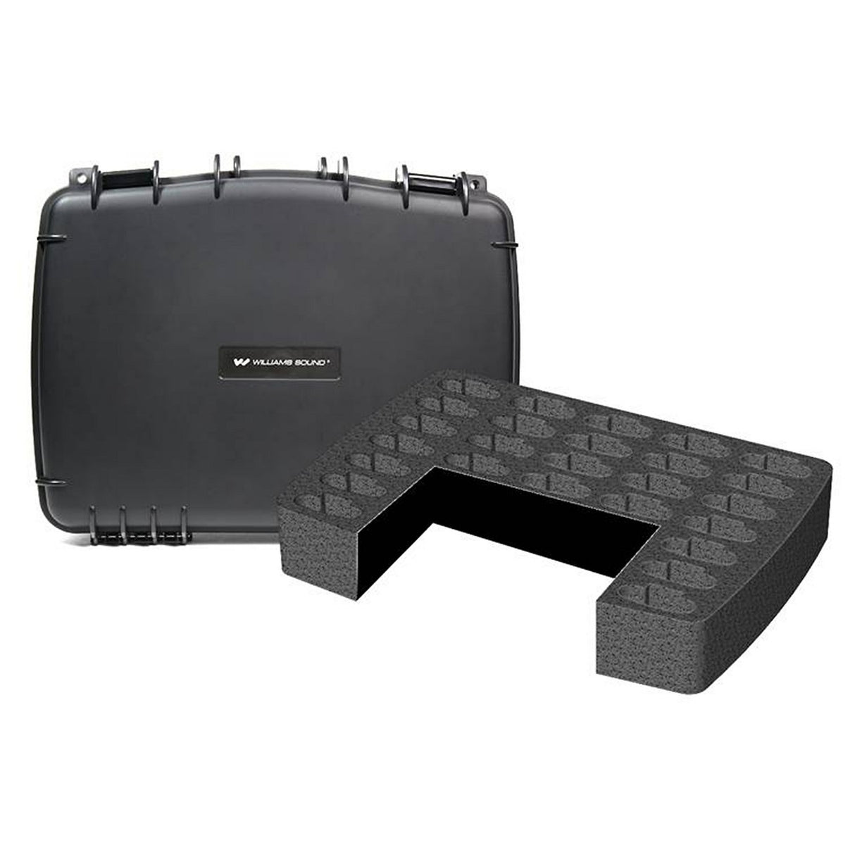 Williams AV CCS 056 26 Carry Case with 26 Slot Foam Insert for PPA T46 Transmitter, FM/IR/Loop Bodypack Receivers