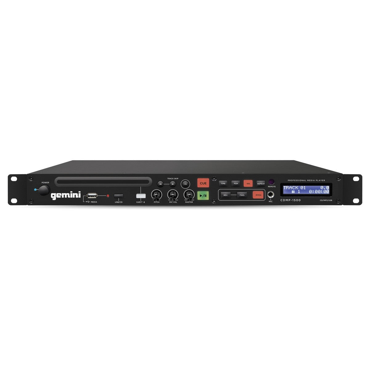Gemini CDMP-1500 | 19 inch Professional Rackmount Single CD MP3 USB Media Player