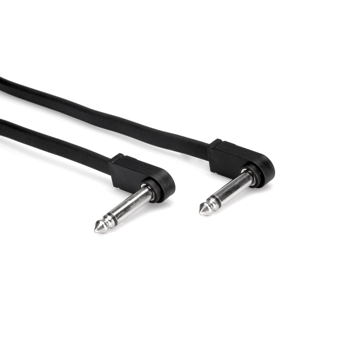 Hosa CFP-112 Molded Low-Profile Right-Angle to Same Flat Guitar Patch Cable, 12 Inch