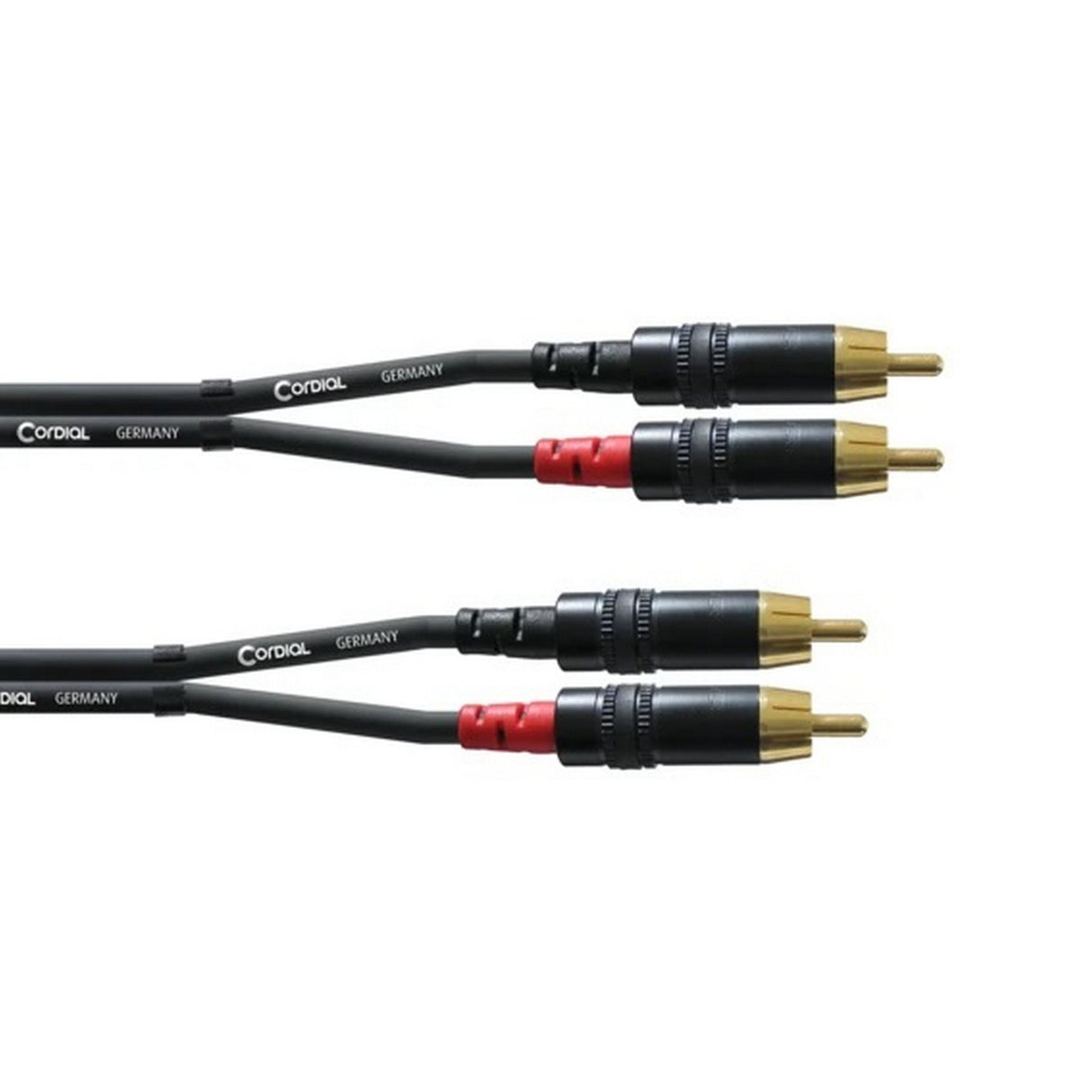 Cordial CFU 3 CC 2 x RCA to 2 x RCA Twin Cable/Adapter, Black, 10-Feet