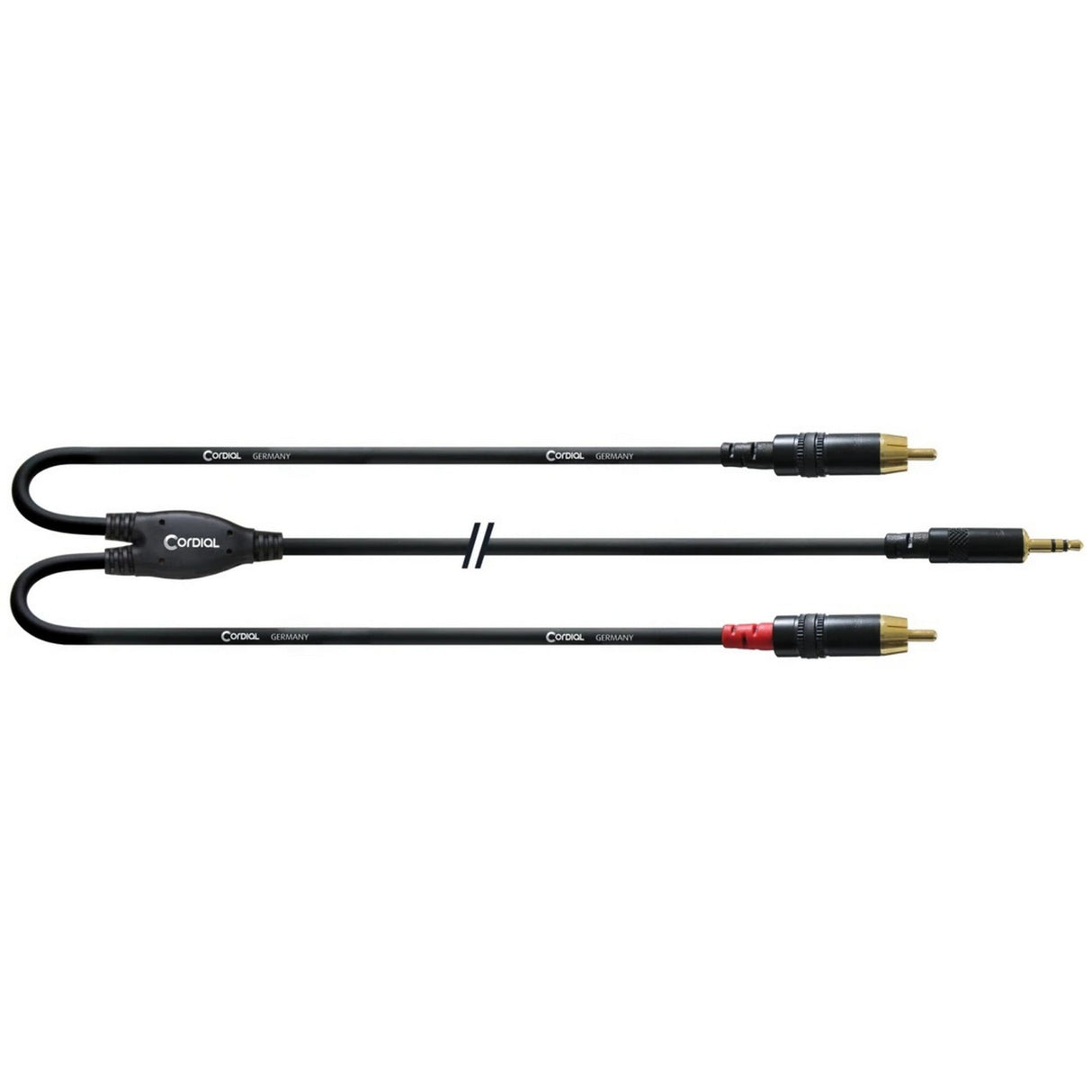 Cordial CFY 6 WCC Stereo 1/8-Inch TRS to L/R Mono RCA Y Adapter, 20-Feet