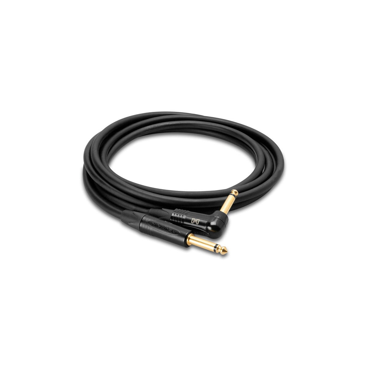 Hosa CGK-015R Neutrik Straight to Right-Angle Edge Guitar Cable, 15 Foot