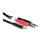 Hosa CMP-153 3ft 3.5mm TRS to Dual 1/4 in TS Cable