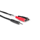 Hosa CMR-210 3.5mm TRS to Dual RCA Stereo Breakout Cable 10-Feet