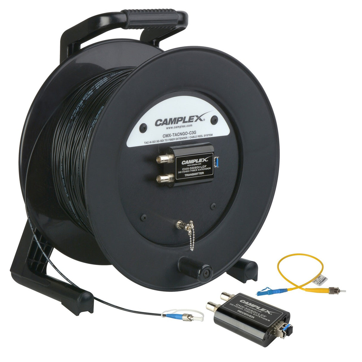 Camplex CMX-TACNGO-C3G 1000 Foot Fiber Optic Converter Extender Cable Reel System