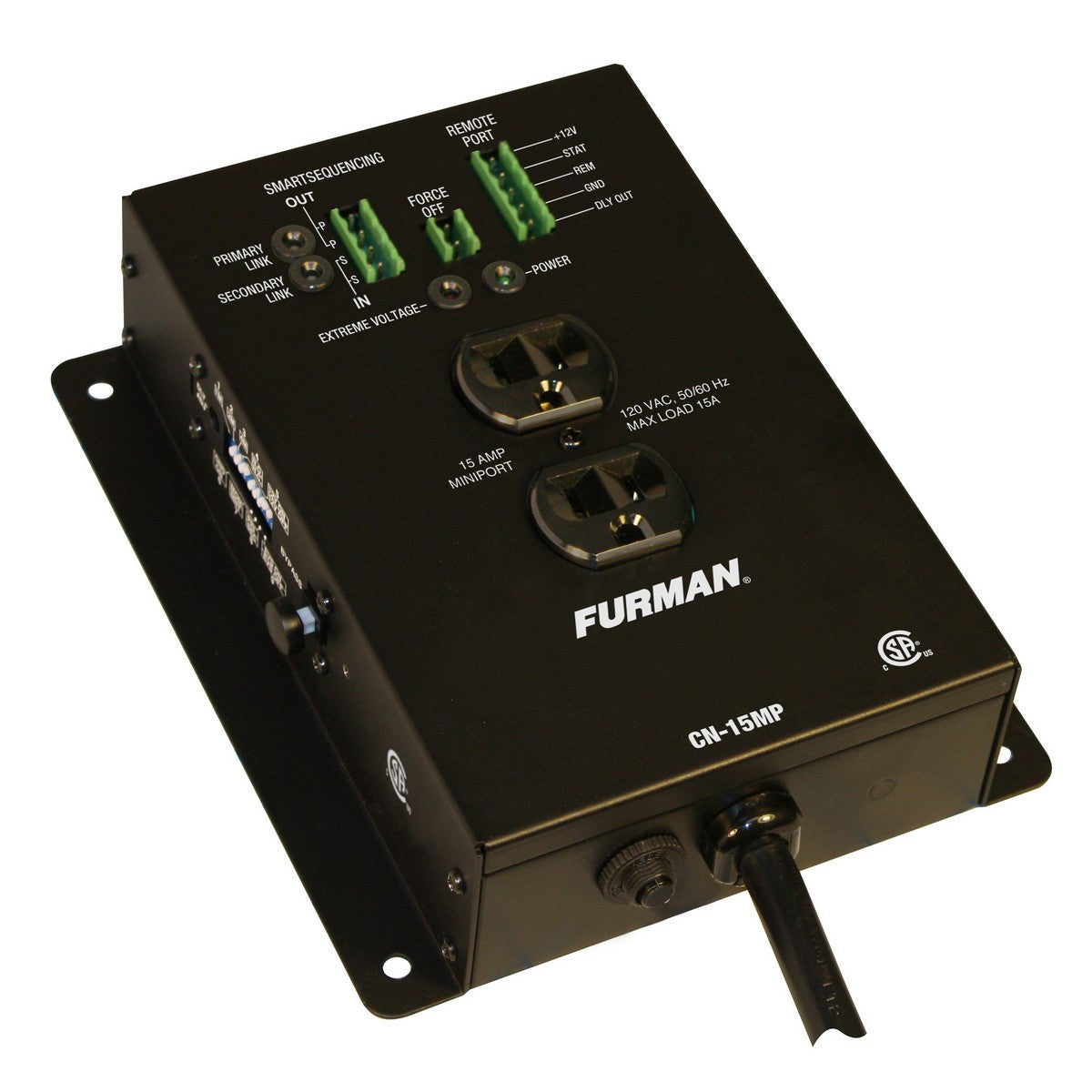 Furman CN-15MP | 15A Remote Duplex EVS Smart Sequencing 10 Feet Cord