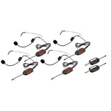 VocoPro Commander-PLAY-4 4 UHF Wireless Headset Mics with Receivers