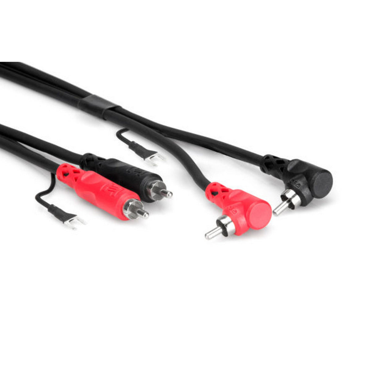 Hosa CRA-202DJ Dual RCA to Dual RCA with Ground Wire Stereo Interconnect Cable, 2m