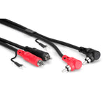 Hosa CRA-202DJ Dual RCA to Dual RCA with Ground Wire Stereo Interconnect Cable 2m