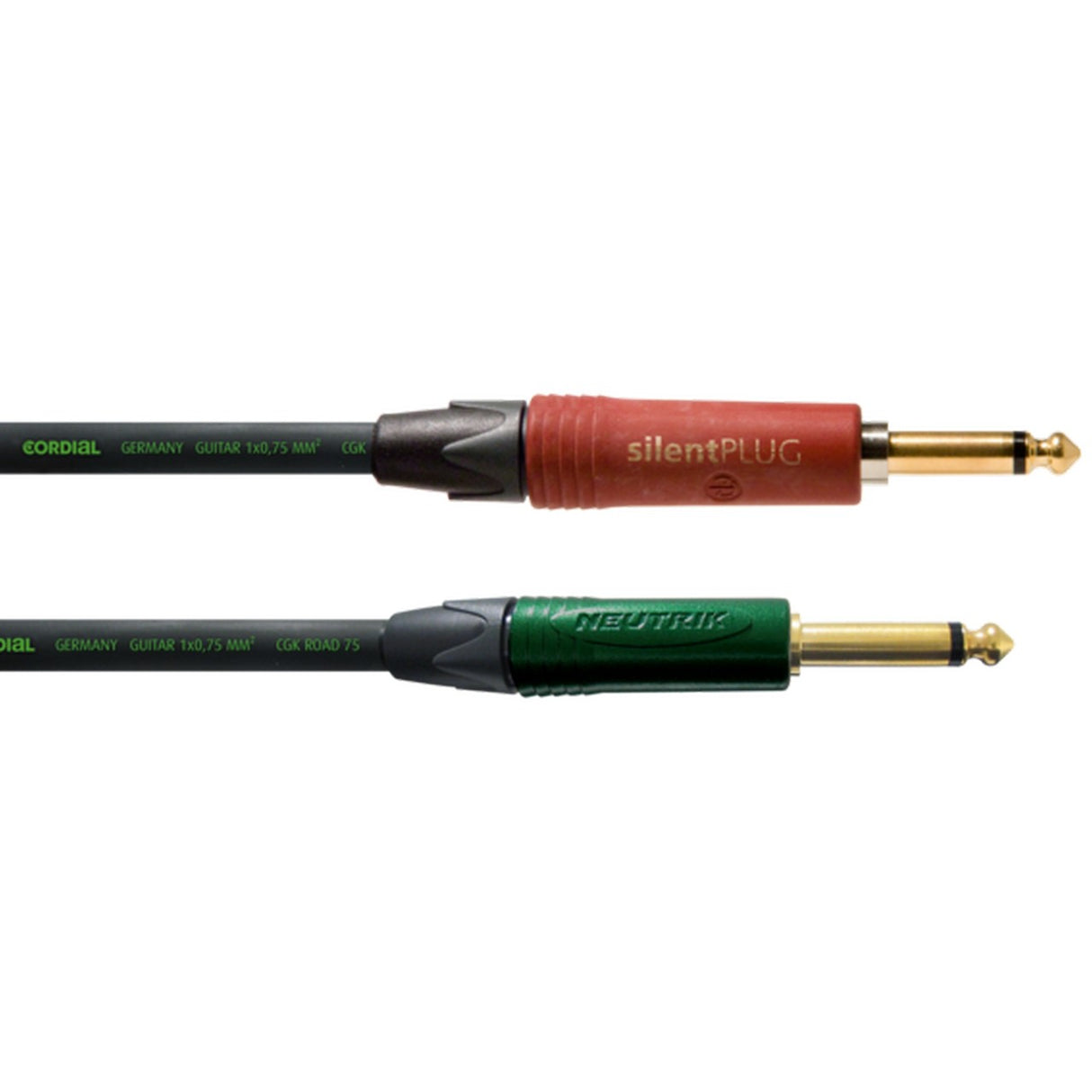 Cordial CRI 6 PP-SILENT Neutrik 6-Meter Straight 1/4-Inch Silent to Straight 1/4-Inch Instrument Cable
