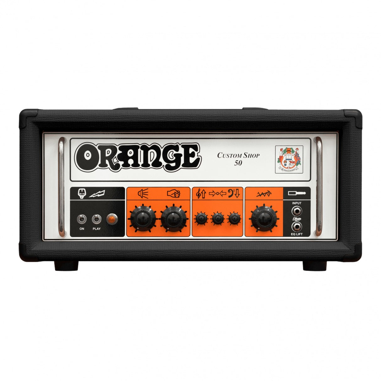 Orange Custom Shop 50 | Single Channel Hand Wired FootSwitchable EQ Guitar Amp Head Black
