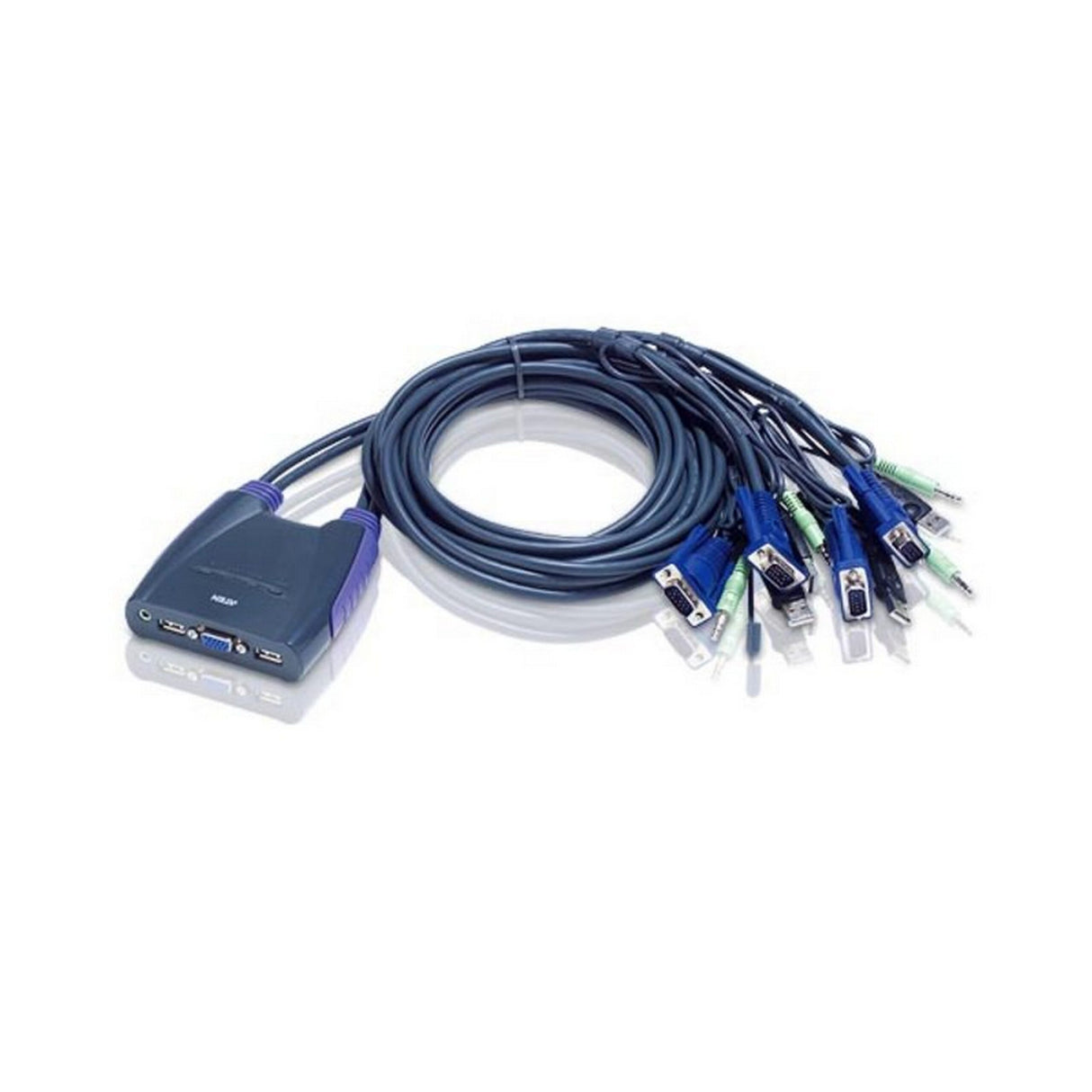 ATEN CS64US 4-Port USB VGA/Audio Cable KVM Switch, 0.9 Meters, 1.2 Meters