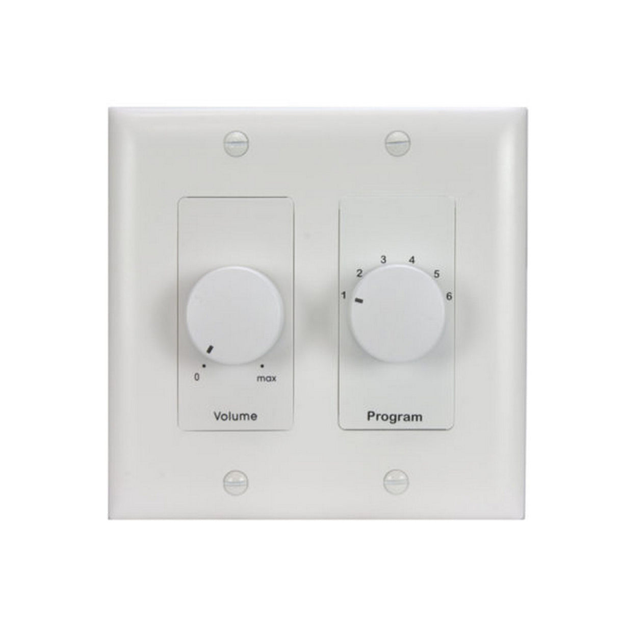 Lowell CS650-DW 6-Source Program Selector Switch with Volume Control, White, Single Unit