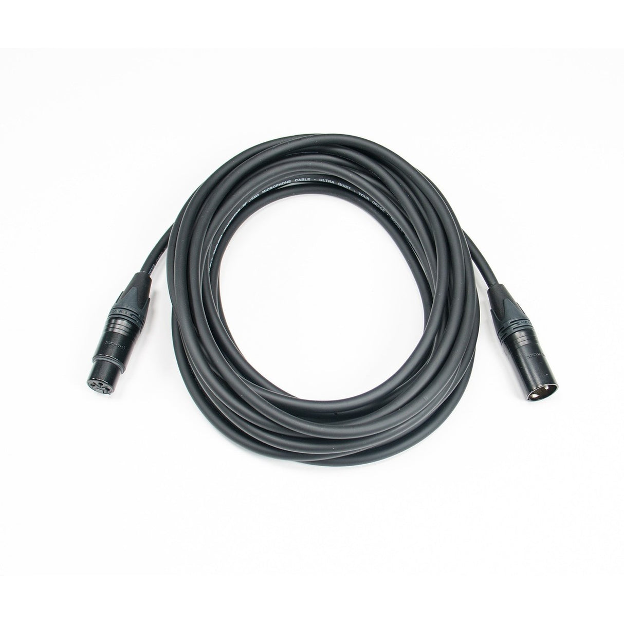 AVLGear Elite Core CSM2-NN-25 | 25ft Custom Labeled Neutrik Female XLR Cable Black/Black