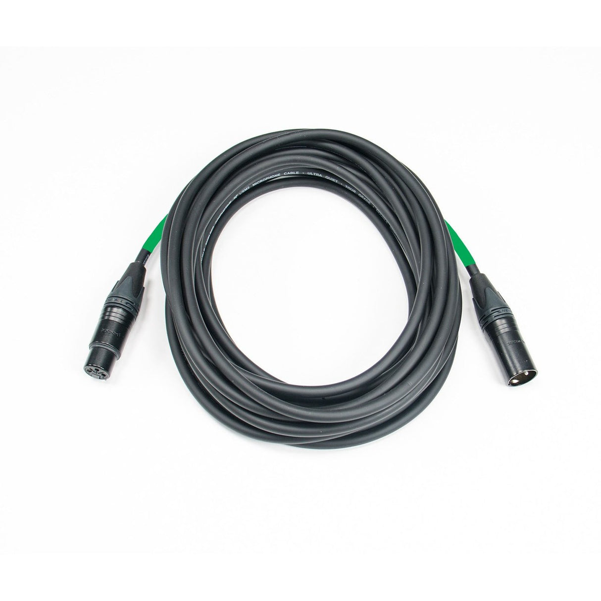 AVLGear Elite Core CSM2-NN-25 | 25ft Custom Labeled Neutrik Female XLR Cable Green/Black