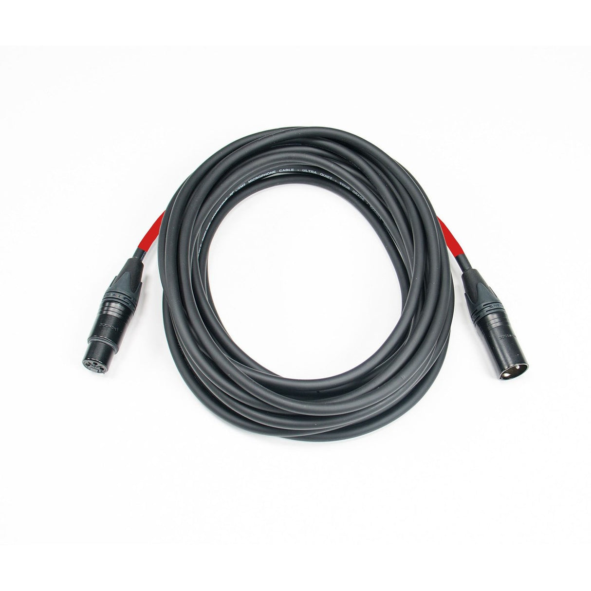 AVLGear Elite Core CSM2-NN-25 | 25ft Custom Labeled Neutrik Female XLR Cable Red/Black