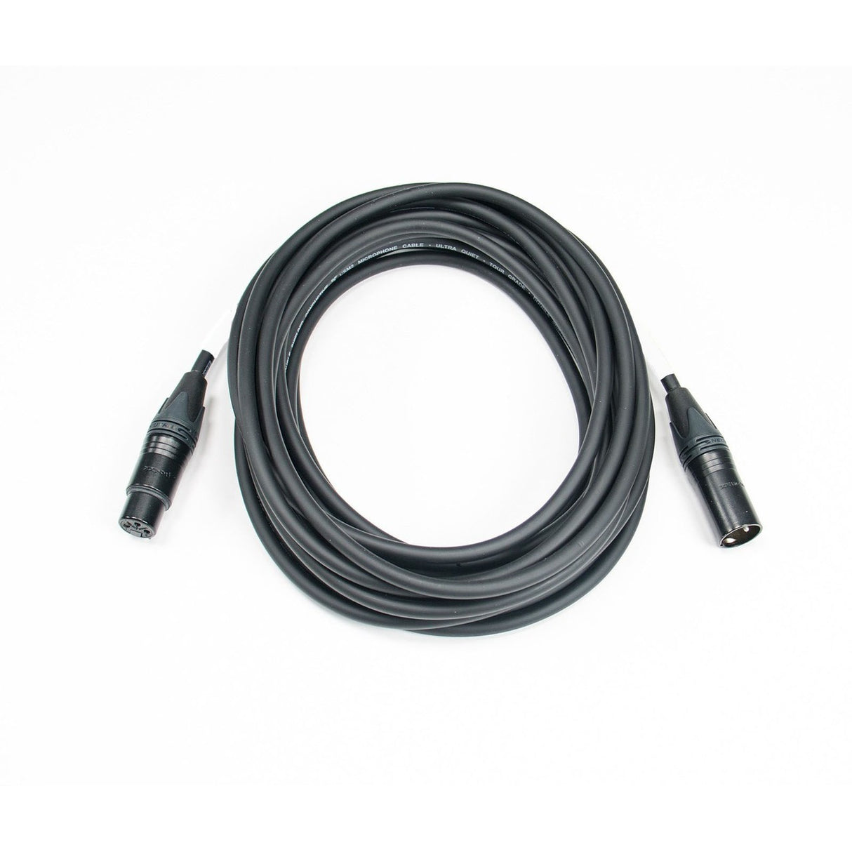 AVLGear Elite Core CSM2-NN-25 | 25ft Custom Labeled Neutrik Female XLR Cable White/Black