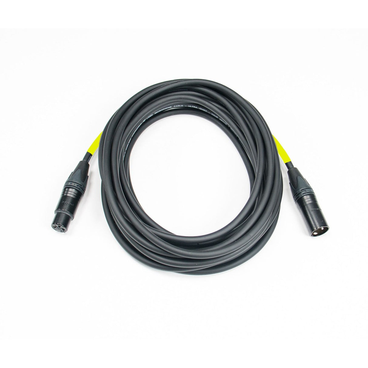 AVLGear Elite Core CSM2-NN-25 | 25ft Custom Labeled Neutrik Female XLR Cable Yellow/Black