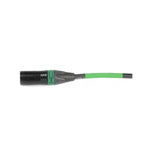 AVLGear CSM2-RAFN-20 XLR Male to XLR Right Angle Female Durable Quiet 20 Feet Mic Cable Green with Green Ring