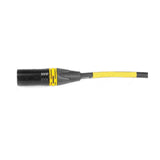 AVLGear CSM2-RAFN-30 XLR Male to XLR Right Angle Female Durable Quiet 30 Feet Mic Cable Yellow with Yellow Ring