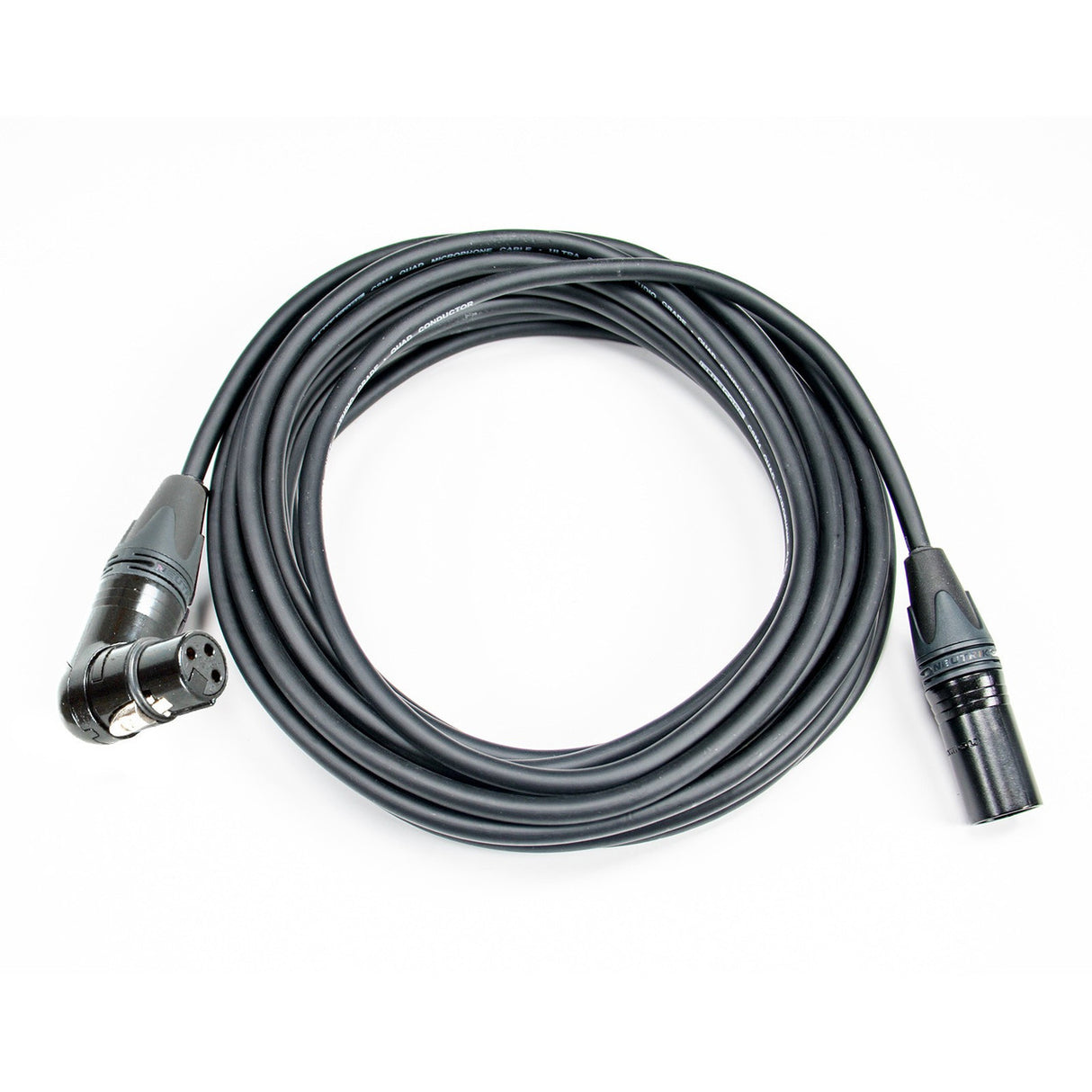 Elite Core CSM4-RAFN-10 XLR Male to XLR Right Angle Female 10 Feet Mic Cable Black