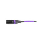 AVLGear CSM4-RAFN-30 | XLR Male to XLR Right Angle Female 30 Feet Mic Cable Purple with Purple Ring