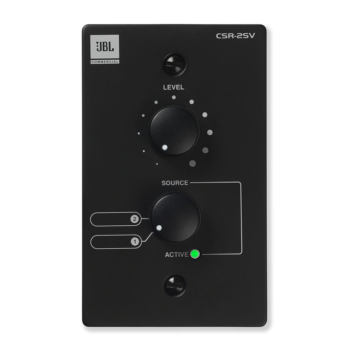 JBL CSR-2SV BLK | CSR Series Wall Mount Remote Control for CSM Mixer Black