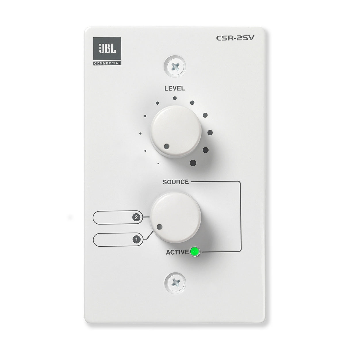 JBL CSR-2SV WHT | CSR Series Wall Mount Remote Control for CSM Mixer White