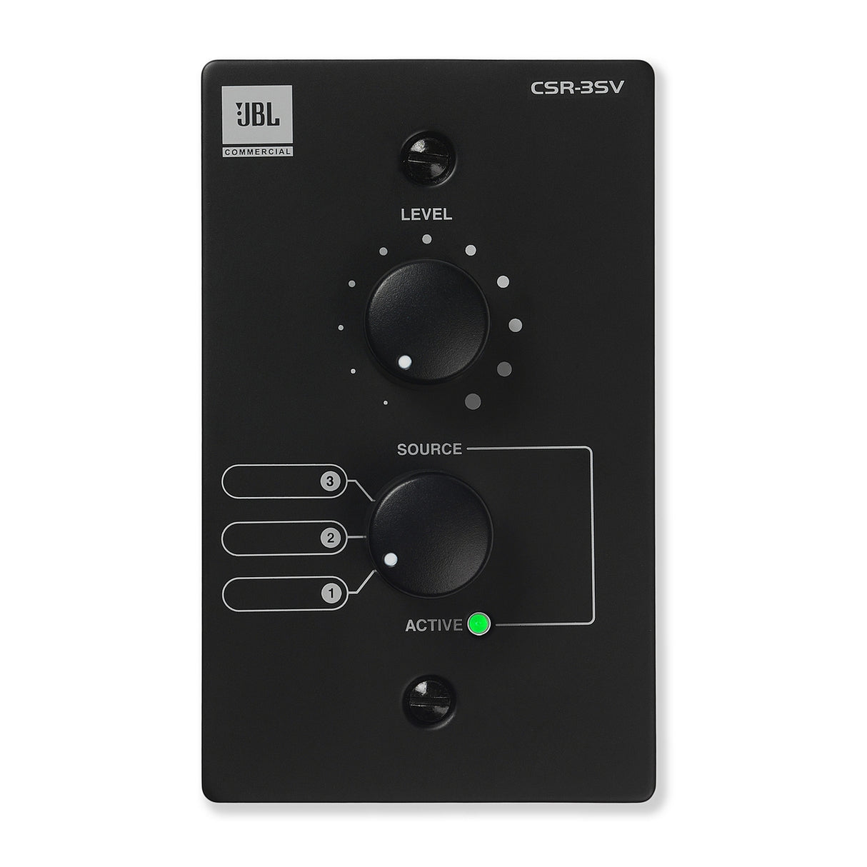 JBL CSR-3SV BLK | CSR Series Wall Mount Remote Control for CSM Mixer Black