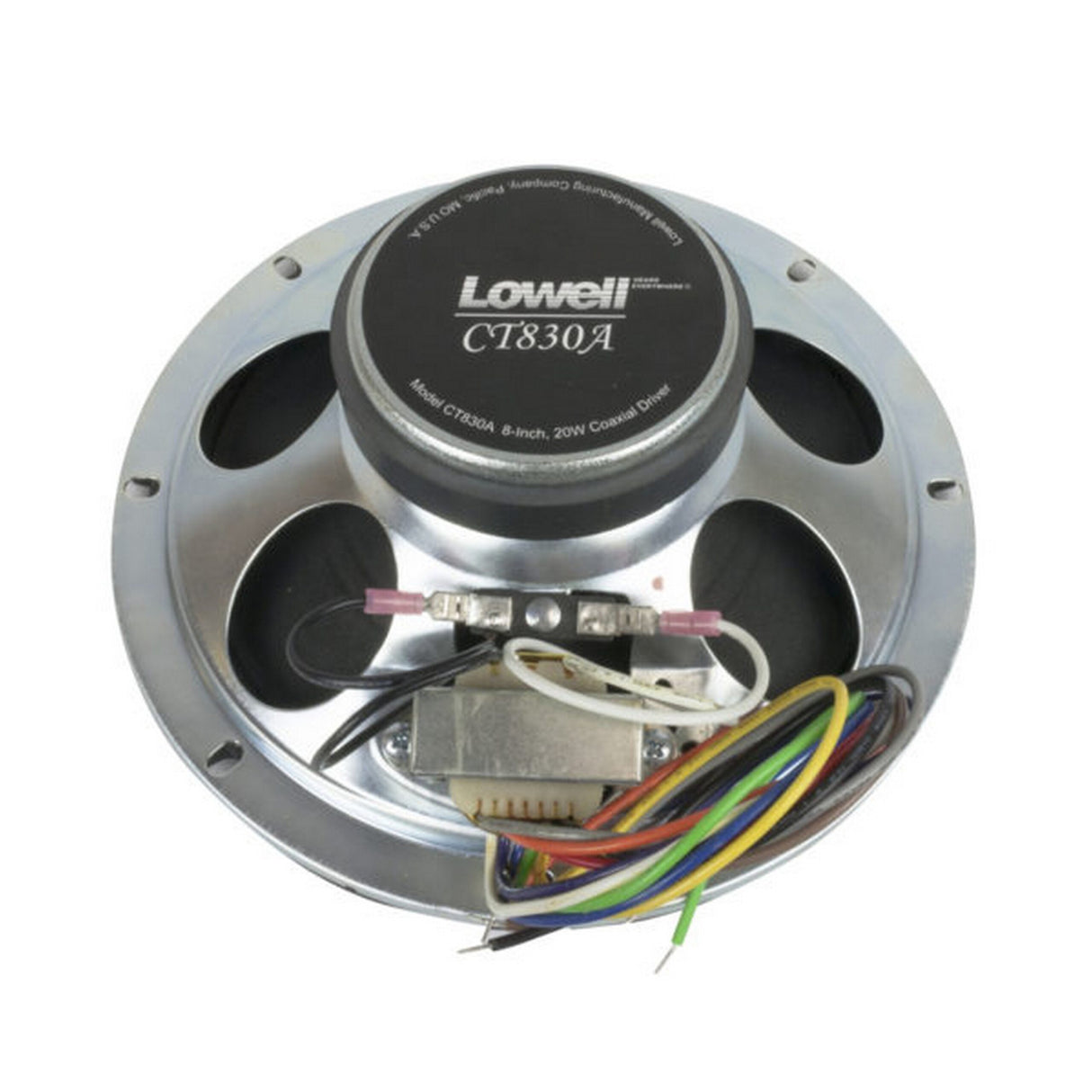 Lowell CT830A-T72 8-Inch 20-Watt Coaxial Speaker Driver with 70/25V Transformer, Single Unit