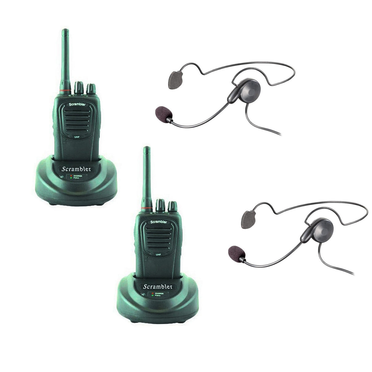 Eartec CYBSC2000IL 2 SC-1000 Radios with Cyber Inline PTT Headsets