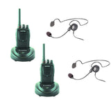 Eartec CYBSC2000IL 2 SC-1000 Radios with Cyber Inline PTT Headsets